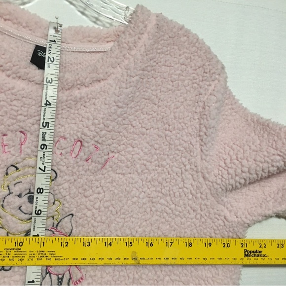 Disney Fleece sleepwear top Emb Pooh & piglet KEEP COZY pink - Picture 7 of 12